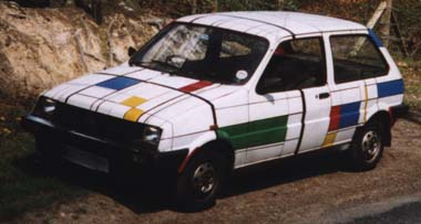 Left Front of Mondrian Car